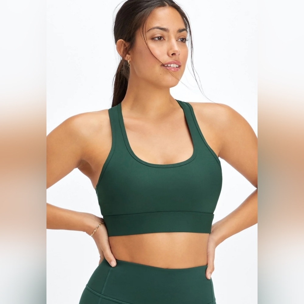 Fabletics On-The-Go Medium Impact Sports Bra, Size L